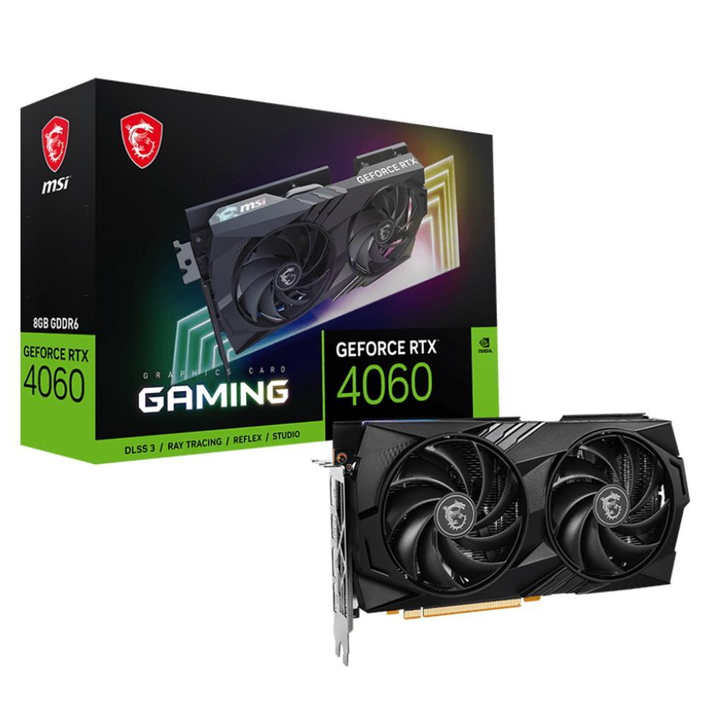 Видеокарта MSI PCI-E 4.0 RTX 4060 GAMING 8G NVIDIA GeForce RTX 4060 8192Mb 128 GDDR6 2460/17000 HDMIx1 DPx3 - фото 1 - id-p218810362