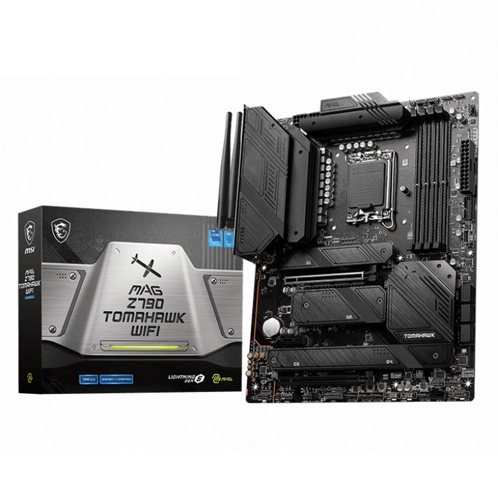 Материнская плата MSI MAG Z790 TOMAHAWK WIFI Soc-1700 Intel Z790 4xDDR5 ATX AC`97 8ch(7.1) 2.5Gg RAID+HDMI+DP