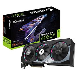 Видеокарта NVIDIA GeForce Gigabyte RTX 4060Ti AORUS Elite 8G (GV-N406TAORUS E-8GD) 8Gb GDDR6 2xHDMI+2xDP RTL