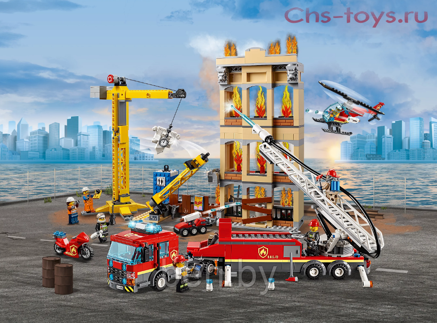 11216 Конструктор Lari City "Центральная пожарная станция", Аналог LEGO City 60216, 985 деталей - фото 7 - id-p220189421