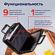 Папка-портфель пластиковая BRAUBERG А4+ (355х290х60 мм), выдвижные ручки, 9 отделений, 1 карман, черная, фото 6