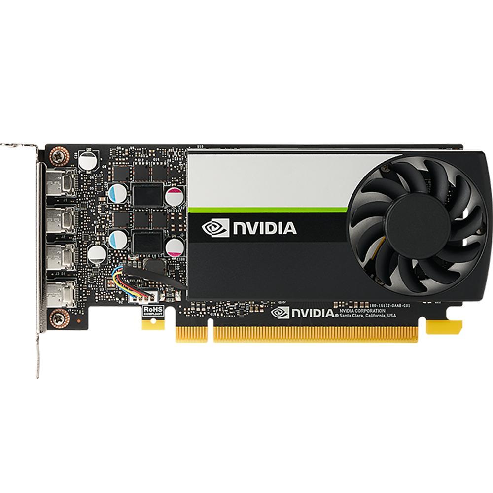 Видеокарта NVIDIA Nvidia Quadro T1000 8GB GDDR6 128-bit 4 x mDP; RTL box (incl: vga, 4xmDP- DP, FH + low - фото 1 - id-p214523024
