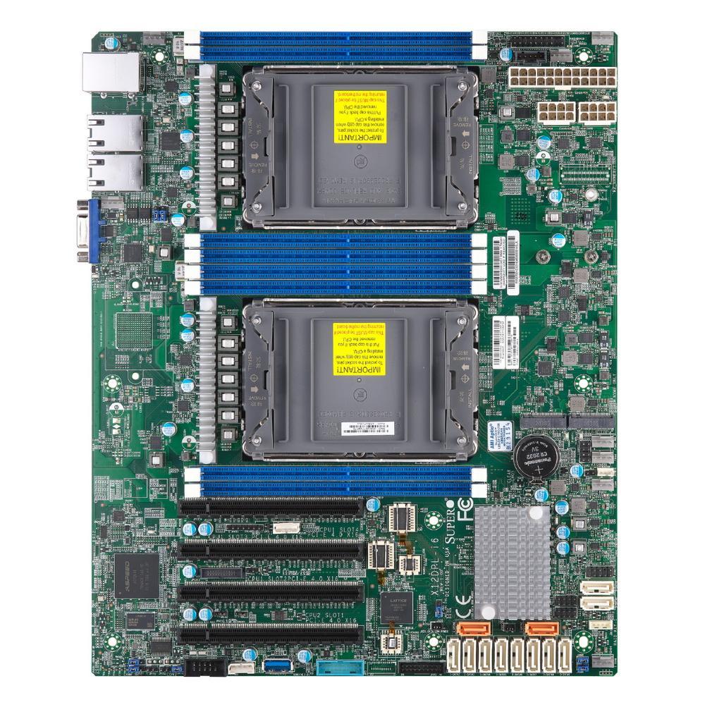 Материнская плата Supermicro Motherboard 2xCPU X12DPL-i6 3rd Gen Xeon Scalable TDP 185W/8xDIMM/ 12XSATA/ C621A - фото 1 - id-p212721468