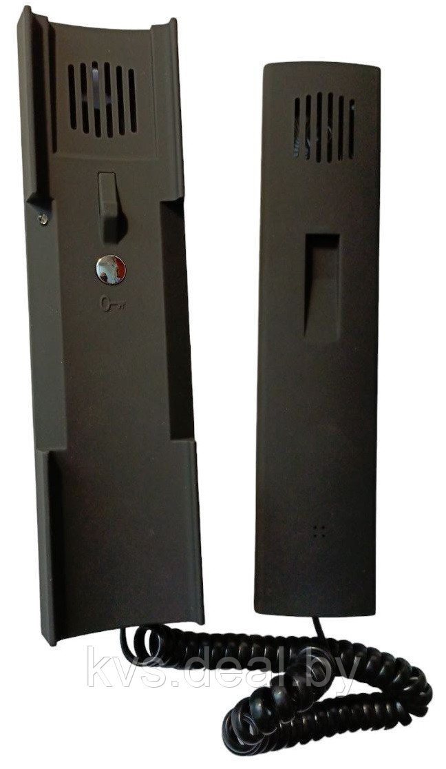 Домофонная трубка "Люкс-2НО.1Ч" черный бархат для ПИРРС-1000 с откл звука, свет индикацией