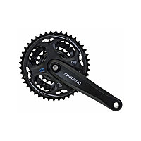 Система Shimano Altus FC-M311,170 мм, 48/38/28T, квадрат, черная