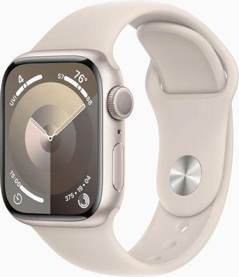 Смарт-часы Apple Watch Series 9 A2978, 41мм, сияющая звезда / сияющая звезда [mr8t3ll/a] - фото 1 - id-p218438786