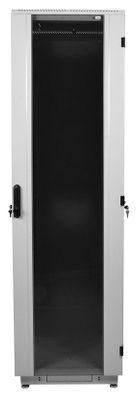 Шкаф коммутационный ЦМО ШТК-М-42.6.8-1ААА-9005 напольный, стеклянная передняя дверь, 42U, 600x800 мм - фото 1 - id-p219829842