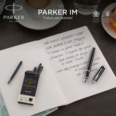 Набор ручек Parker IM Core FK221 (CW2093215) Black CT руч.пер./руч.шар. ст.нерж. подар.кор. - фото 7 - id-p219829892