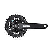 Система Shimano Altus FC-M315-2, 175 мм, 36/22T, квадрат, без защиты, черный