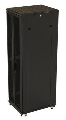 Шкаф коммутационный Hyperline TTB-1866-DD-RAL9004 напольный, перфорированная двустворчатая передняя дверь, - фото 2 - id-p219788494