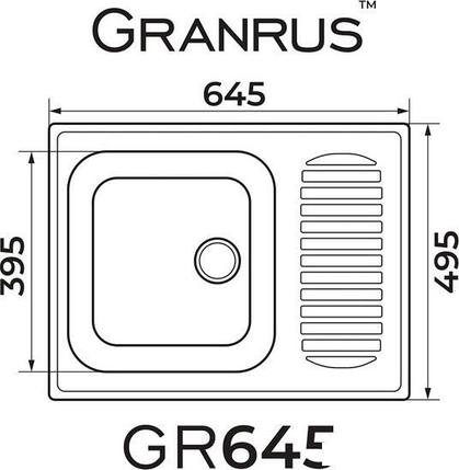 Кухонная мойка Granrus GR-645 (темно-серый), фото 2