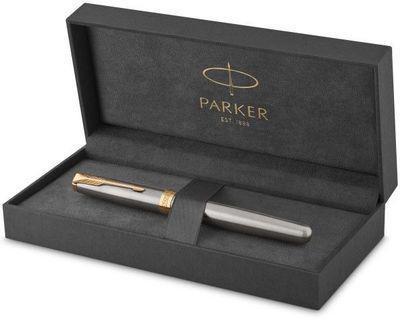 Ручка перьев. Parker Sonnet Core F527 (CW1931504) Stainless Steel GT F ст.нерж. подар.кор. - фото 3 - id-p219631442