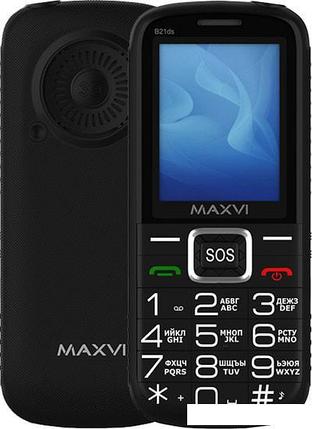 Кнопочный телефон Maxvi B21ds (черный), фото 2
