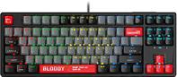 Клавиатура A4TECH Bloody S87 Energy, USB, черный + красный [s87 usb energy red]