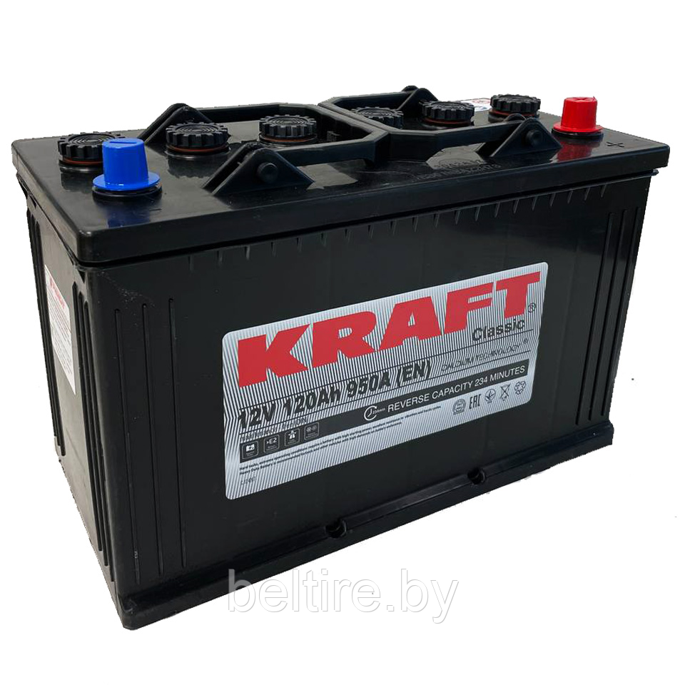 Аккумулятор KRAFT 120Ач R+ - фото 1 - id-p220190484