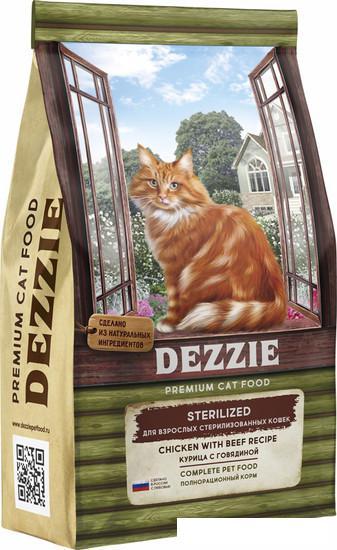 Сухой корм для кошек Dezzie Sterilized Cat (для стерилизованных с курицей и говядиной) 10 кг - фото 1 - id-p220050580