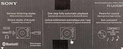 Виниловый проигрыватель Sony PS-LX310BT, частично автоматический, черный - фото 8 - id-p220107292