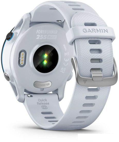 Умные часы Garmin Forerunner 255 Music 46 мм (белый камень) - фото 4 - id-p219836881