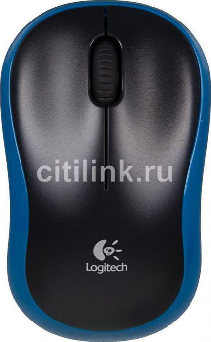 Мышь Logitech M185, оптическая, беспроводная, USB, черный и синий [910-002632] - фото 2 - id-p220107530