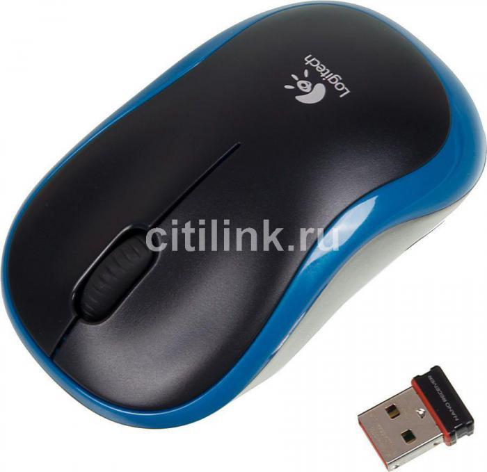 Мышь Logitech M185, оптическая, беспроводная, USB, черный и синий [910-002632] - фото 3 - id-p220107530