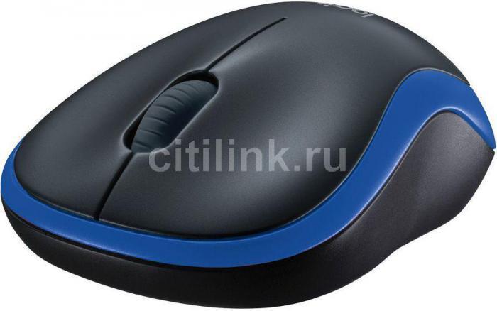 Мышь Logitech M185, оптическая, беспроводная, USB, черный и синий [910-002632] - фото 10 - id-p220107530