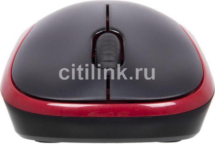 Мышь Logitech M185, оптическая, беспроводная, USB, черный и красный [910-002633] - фото 3 - id-p220107531