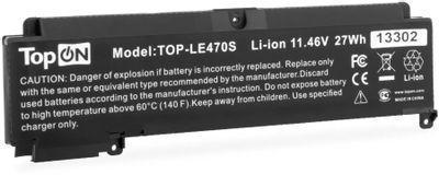 Батарея для ноутбуков TOPON TOP-LE470S, 2000мAч, 11.4В, Lenovo T460S, T470S [103373] - фото 1 - id-p219829721