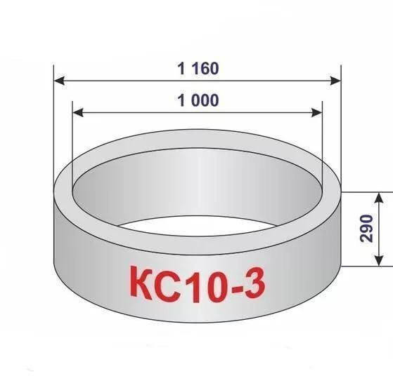 Кольцо колодца КС10.3. Канализационное ЖБИ вБресте - фото 1 - id-p220193382