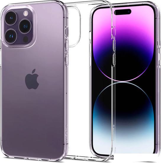 Чехол для телефона Spigen Liquid Crystal iPhone 14 Pro Max Crystal Clear ACS04809 (прозрачный) - фото 1 - id-p219837217