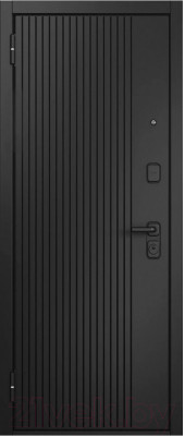 Входная дверь Mastino T1 Trust Eco PP черный муар металлик/черный матовый/белый софт - фото 2 - id-p220192010