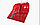 Лопата поликарбонат с алюминиевым черенком, D образной ручкой, рубиновый, 450мм, фото 2