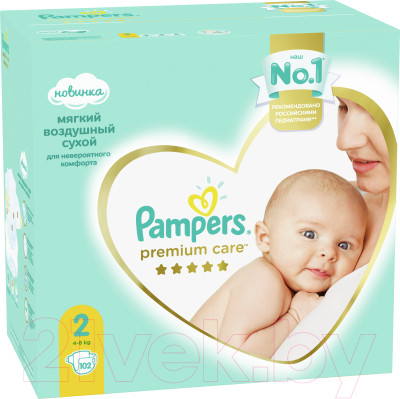 Подгузники детские Pampers Premium Care 2 Mini - фото 2 - id-p220191919