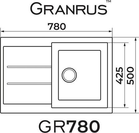Кухонная мойка Granrus GR-780 (белый), фото 2
