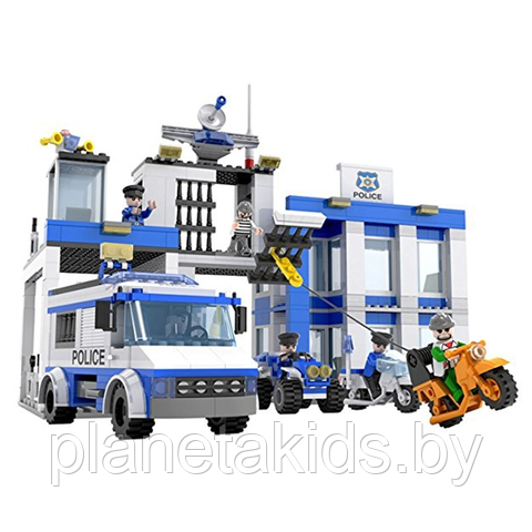 Конструктор Большой Полицейский участок 857 деталей , аналог LEGO (Лего), арт.4156 - фото 5 - id-p220193275