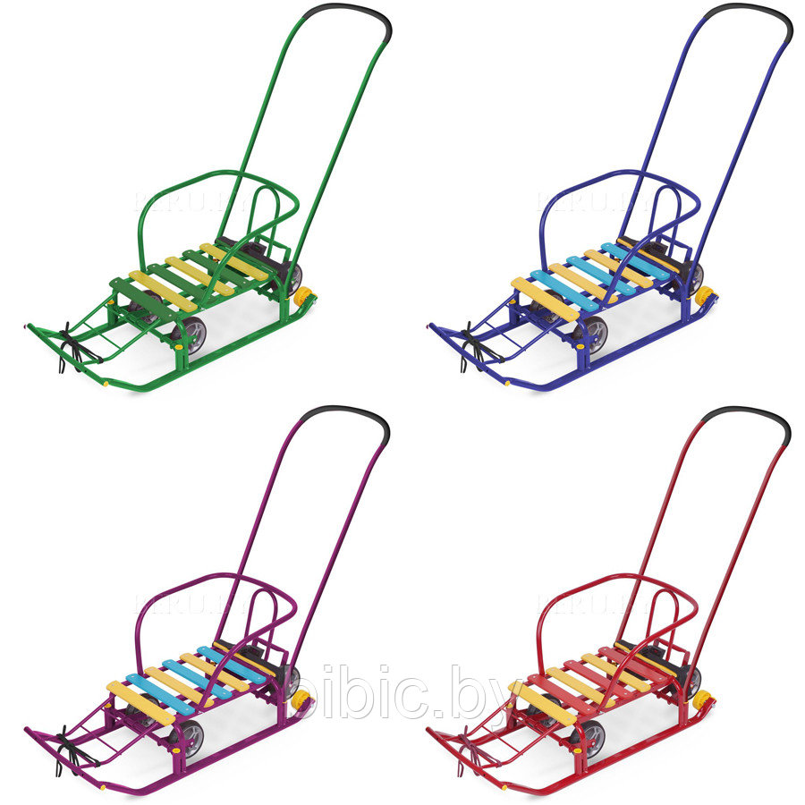 Санки детские Nika Тимка 5 Универсал + с механизмом выдвижных колес и ручкой