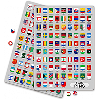Пины Флаги для конструктора Карта мира