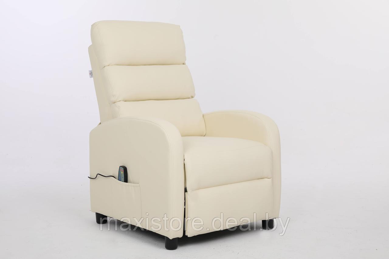 Кресло вибромассажное CALVIANO, модель 2164, бежавая экокожа - фото 3 - id-p220195554