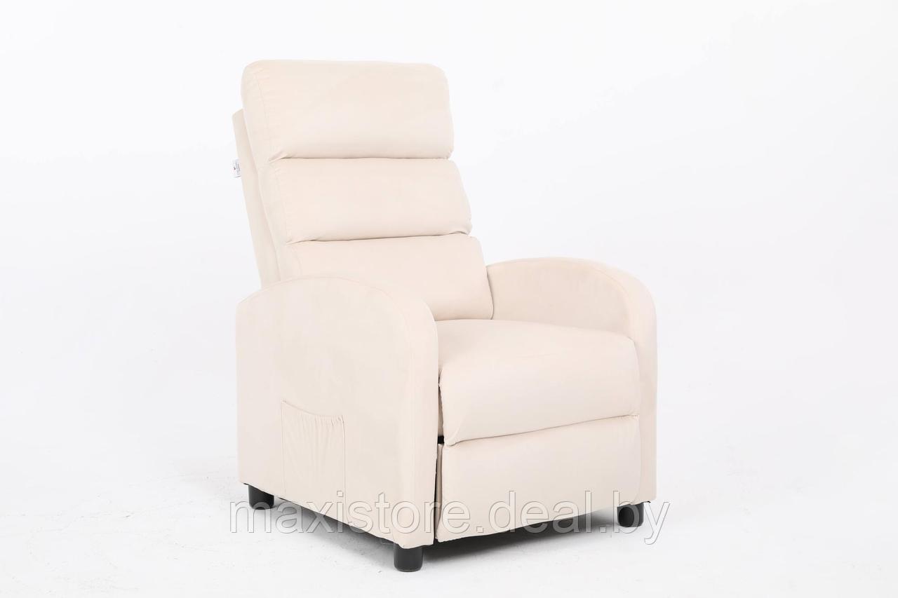 Кресло вибромассажное CALVIANO, модель 2164, бежевый велюр - фото 1 - id-p220195566
