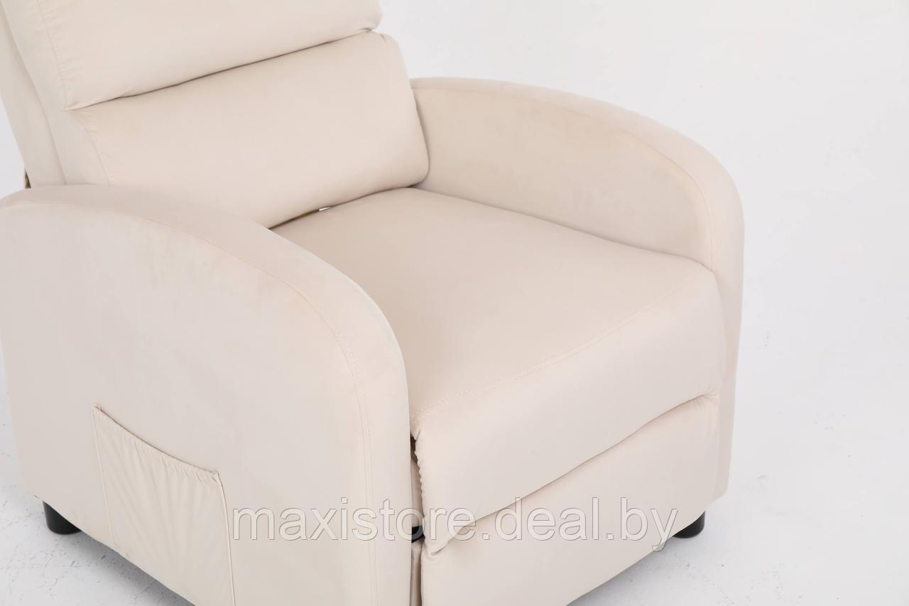 Кресло вибромассажное CALVIANO, модель 2164, бежевый велюр - фото 5 - id-p220195566