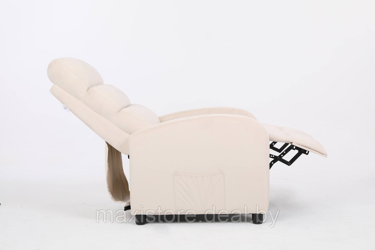 Кресло вибромассажное CALVIANO, модель 2164, бежевый велюр - фото 8 - id-p220195566