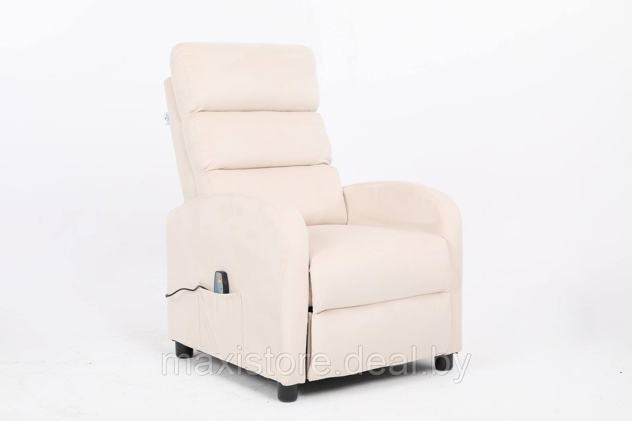 Кресло вибромассажное CALVIANO, модель 2164, бежевый велюр - фото 3 - id-p220195566