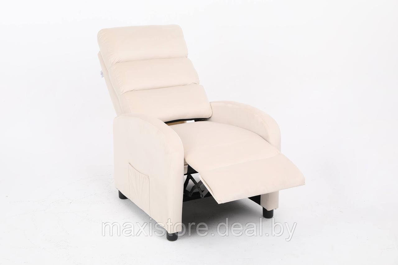 Кресло вибромассажное CALVIANO, модель 2164, бежевый велюр - фото 7 - id-p220195566