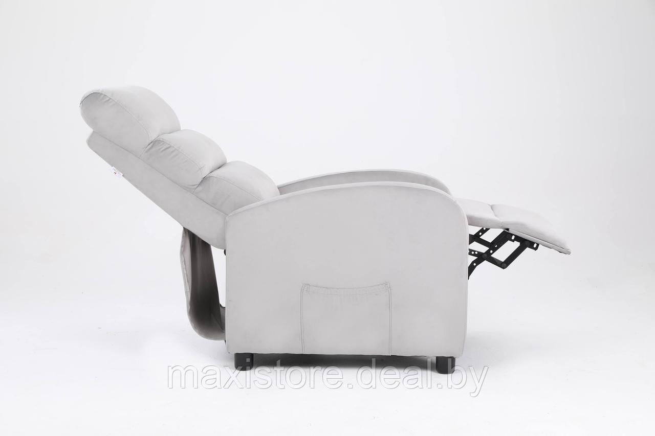 Кресло вибромассажное CALVIANO, модель 2164, серый велюр - фото 6 - id-p220195608