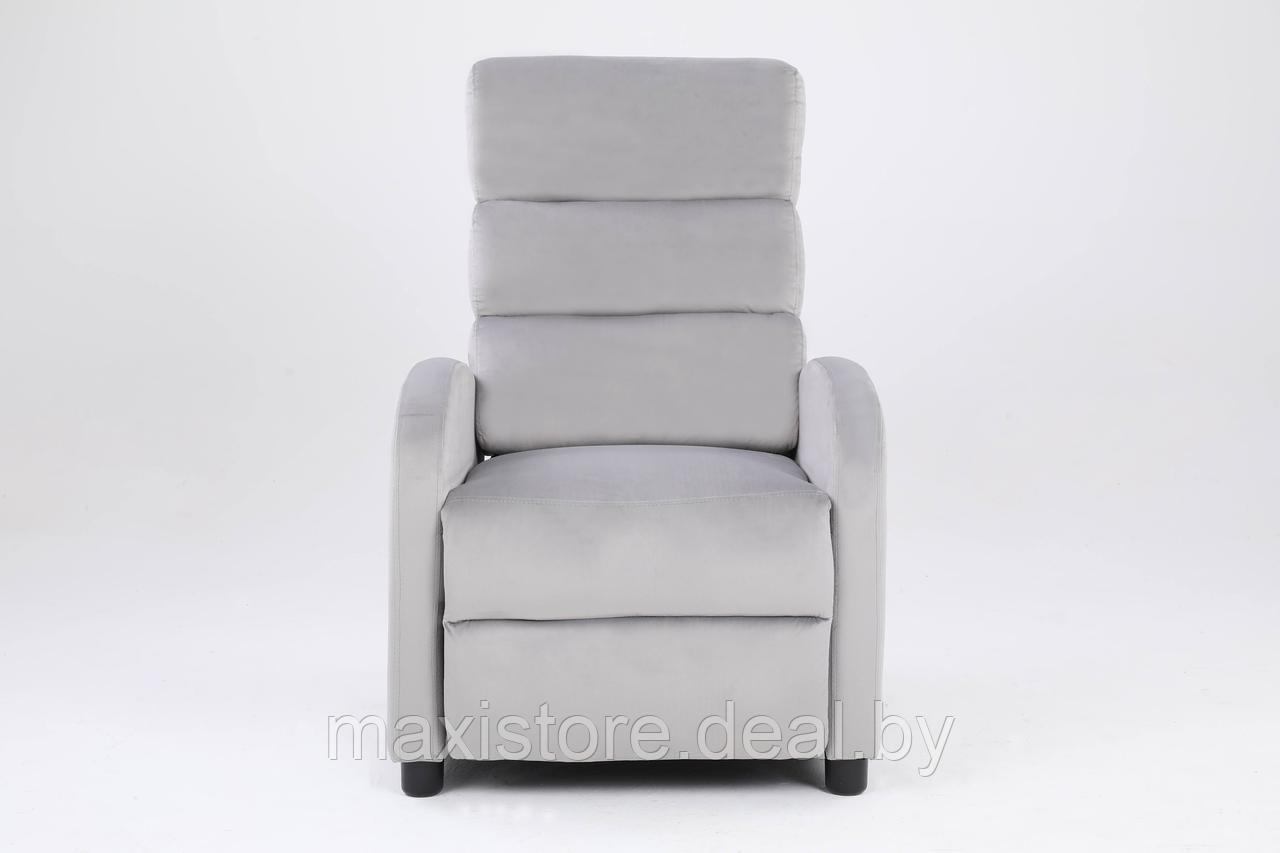 Кресло вибромассажное CALVIANO, модель 2164, серый велюр - фото 3 - id-p220195608