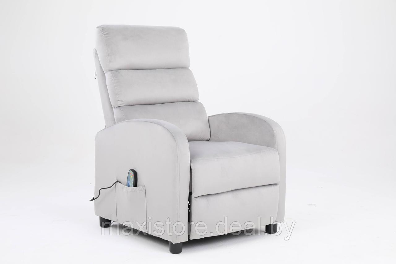 Кресло вибромассажное CALVIANO, модель 2164, серый велюр - фото 2 - id-p220195608