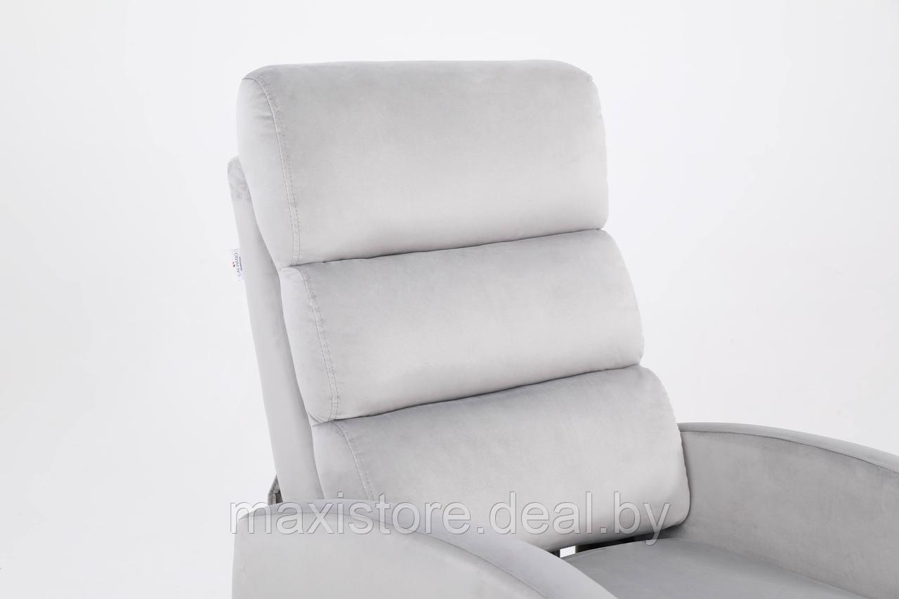 Кресло вибромассажное CALVIANO, модель 2164, серый велюр - фото 9 - id-p220195608