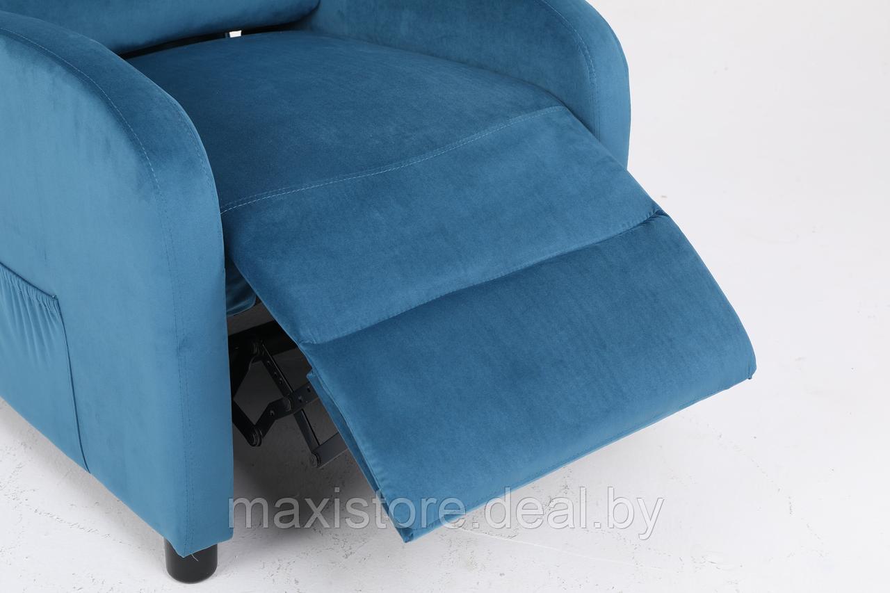 Кресло вибромассажное CALVIANO, модель 2164, синий велюр - фото 7 - id-p220195609