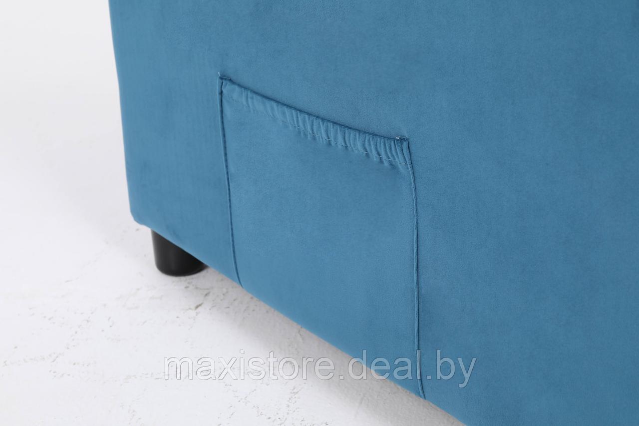 Кресло вибромассажное CALVIANO, модель 2164, синий велюр - фото 9 - id-p220195609