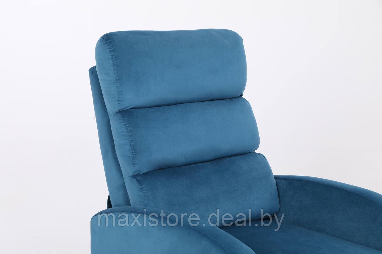 Кресло вибромассажное CALVIANO, модель 2164, синий велюр - фото 3 - id-p220195609