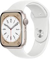Умные часы Apple Watch Series 8 45 мм (алюминиевый корпус, звездный свет/белый, спортивный силиконовый ремешок